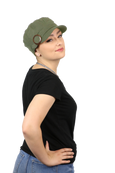 NEW DESIGN! Linen Military Cadet Hat For Women 50+ UPF Sun Protection