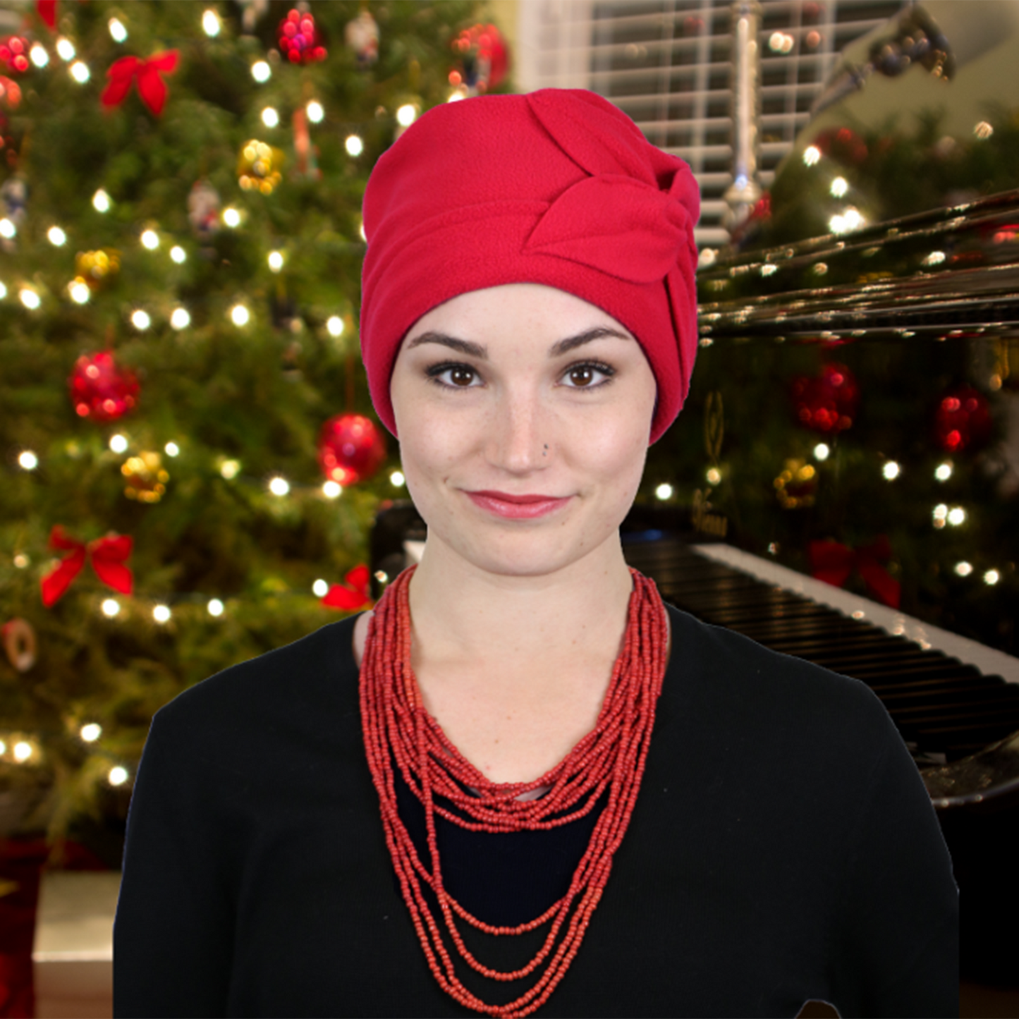 Luxury Fleece Butterfly Beanie Hat for Women
