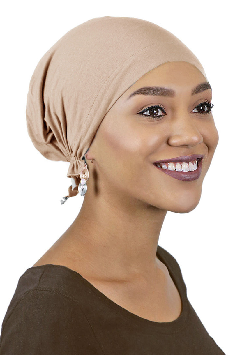 Bamboo Celeste Headscarf Pre Tied Chemo Headwear 50+ UPF Sun Protection
