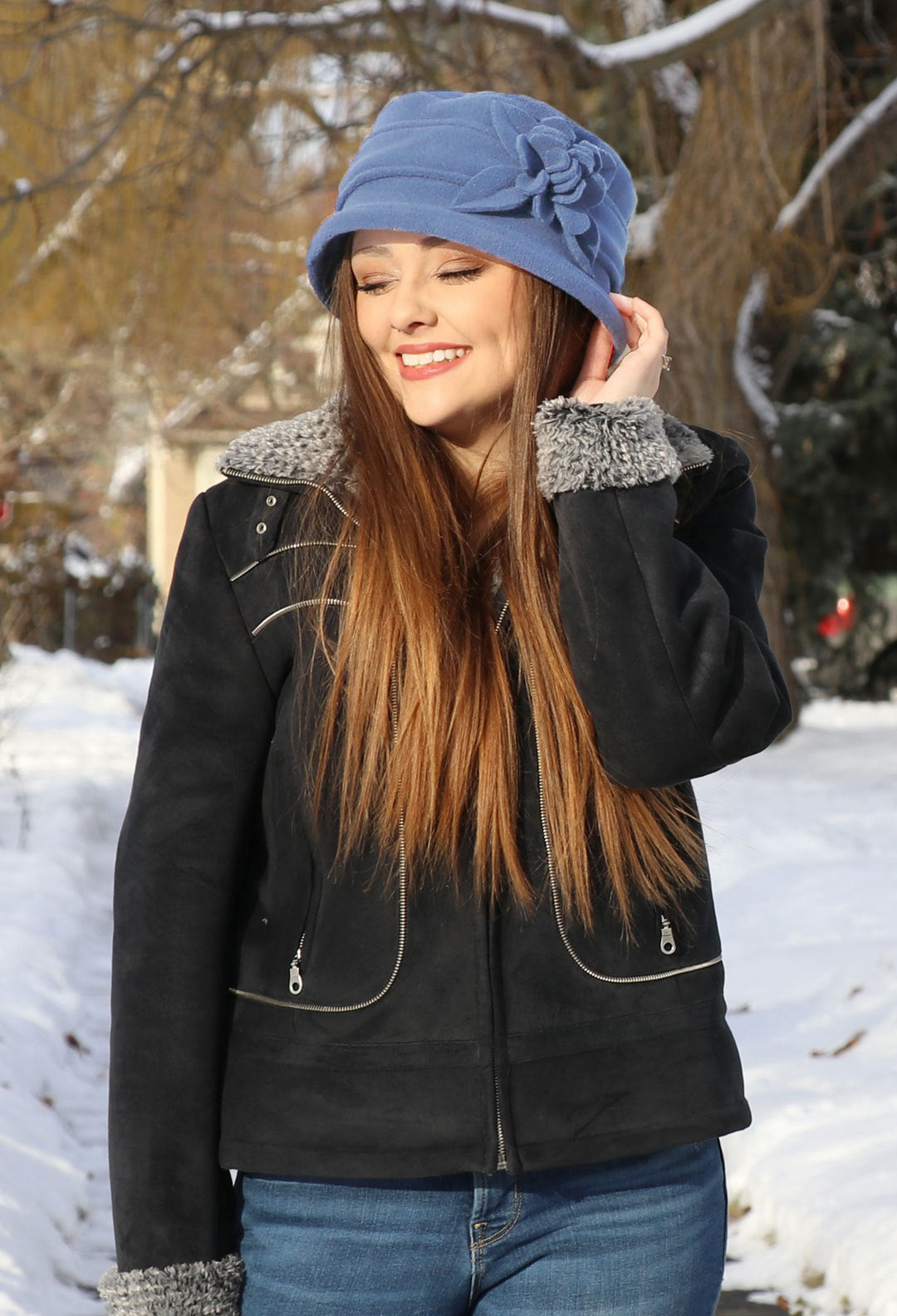 Lizzy Luxury Fleece Cloche Hat for Women CLOSEOUT!