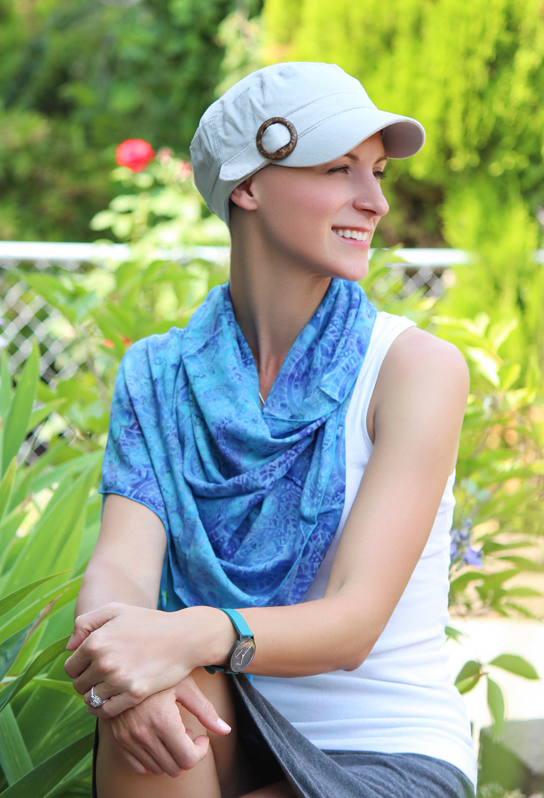 Linen Military Cadet Hat For Women Chemo Hat 50+ UPF Sun Protection