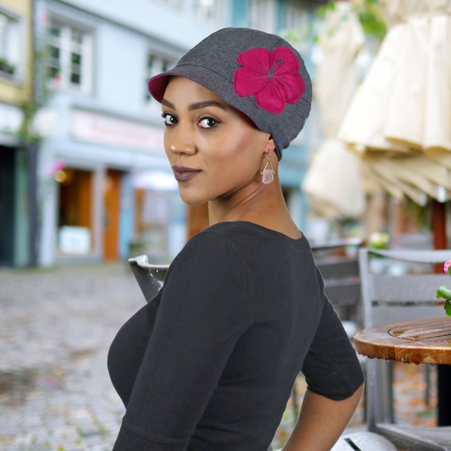 Whimsy Cotton Chemo Hat for Women Walk in the Park 50+UPF