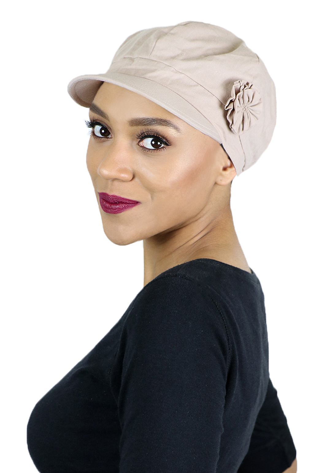 Brighton Newsboy Cap for Chemo Patients Women 100% Cotton 50+ UPF