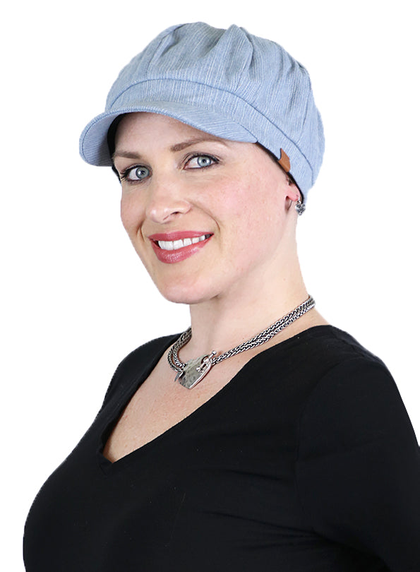 Forever In Blue Jeans Denim Newsboy Cap for Women