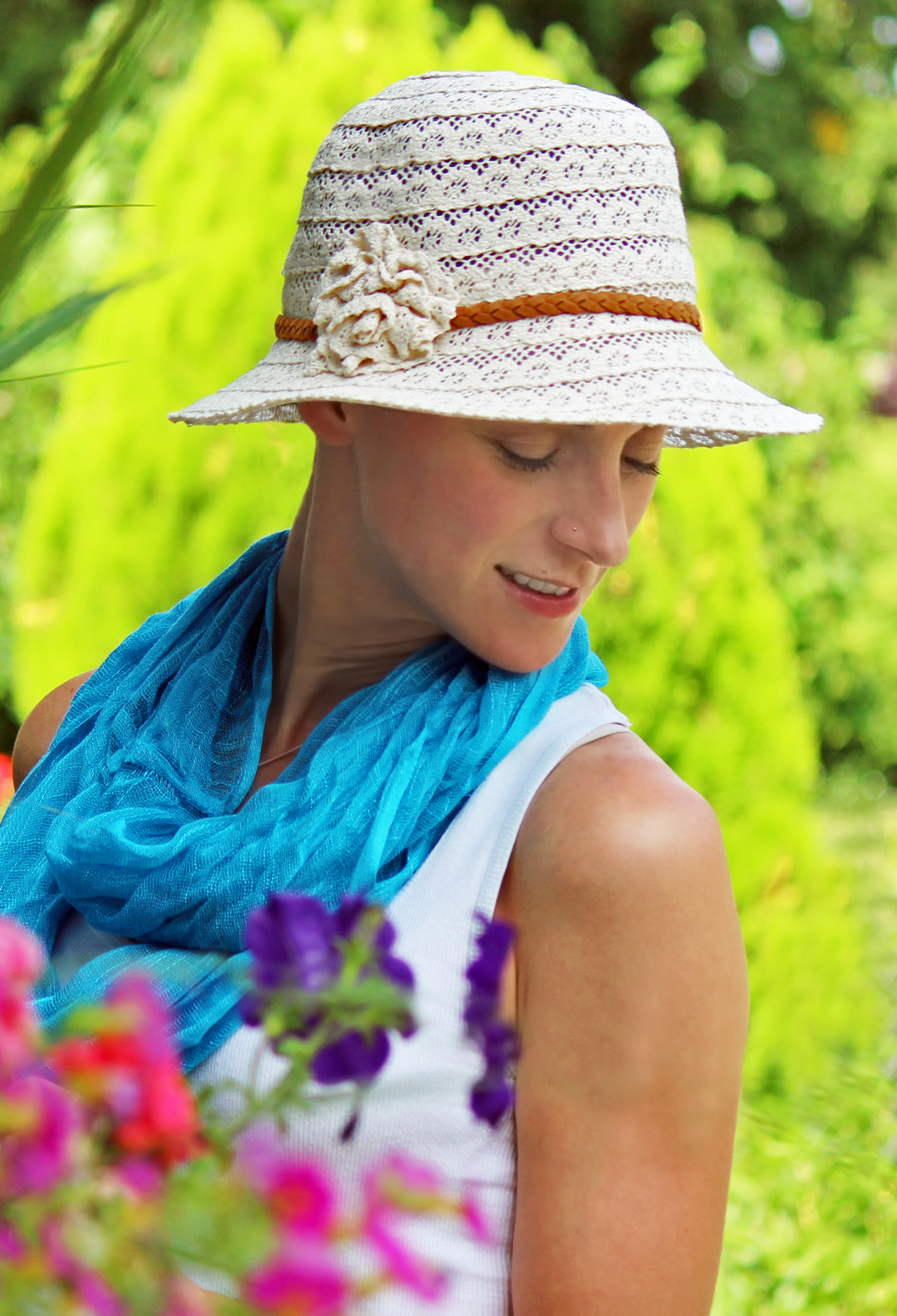 Lovely in Lace Summer Hat For Women for Medium Head Sizes