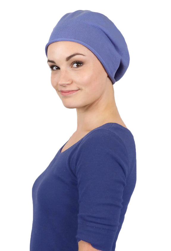Soho Slouchy Beanie 100% Cotton Knit Hat Chemo Headwear 50+ UPF by Parkhurst