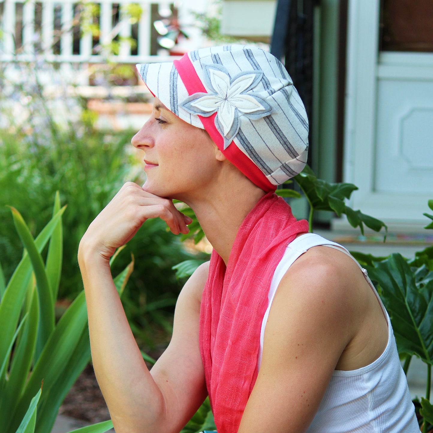 Whimsy Soft Cotton Baseball Cap for Women Chemo Headwear 50+ UPF