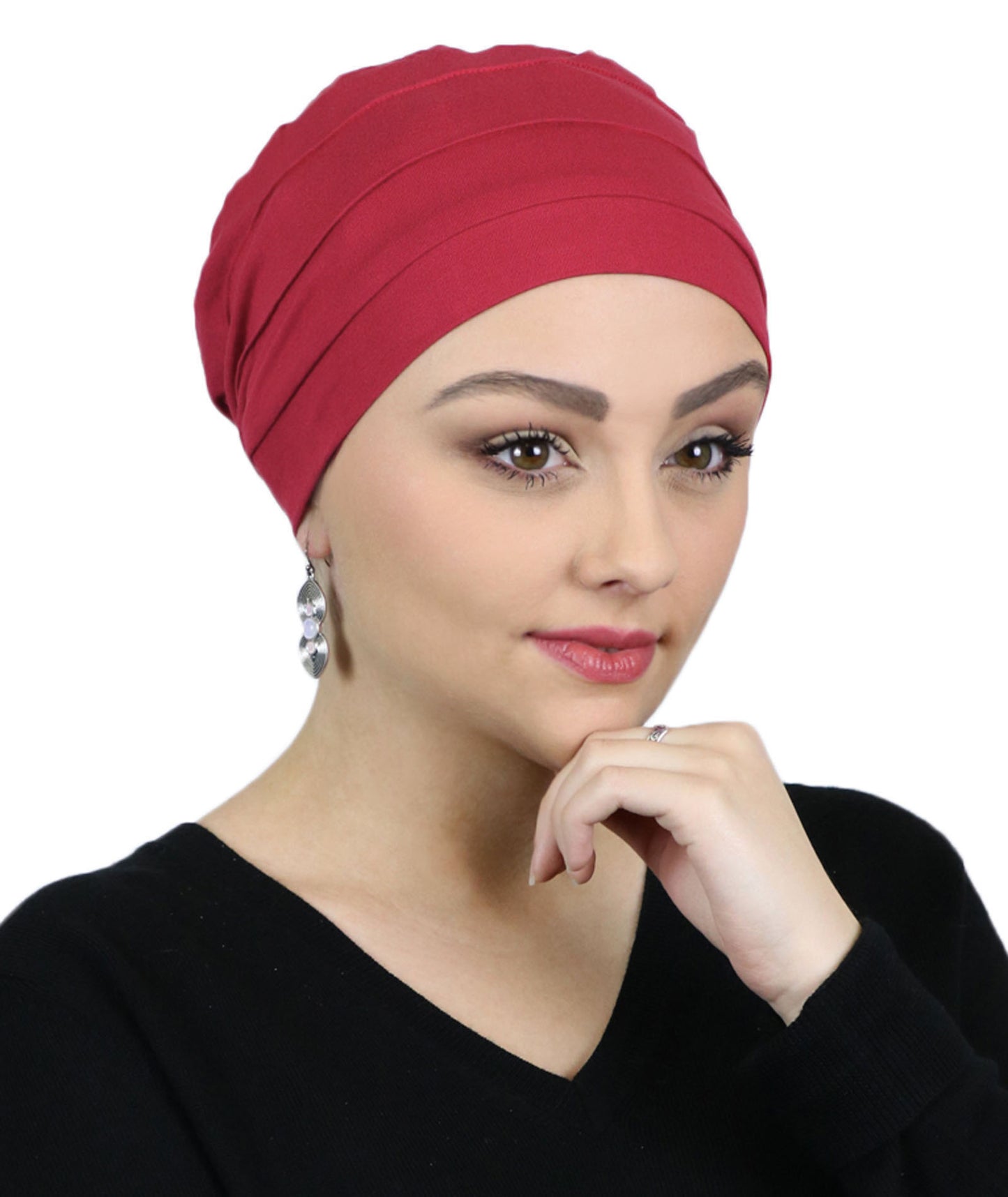 Bamboo 3 Seam Turban Chemo Cap For Cancer Headwear 50+ UPF Sun Protection