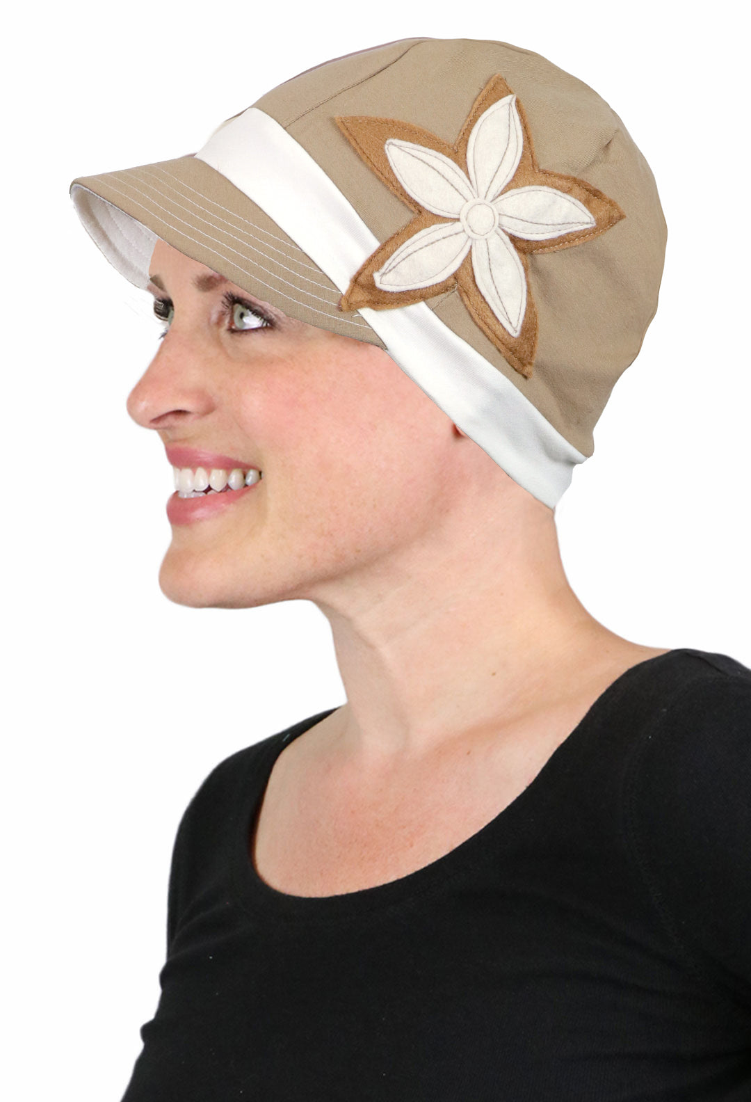 Whimsy Soft Cotton Baseball Cap for Women Chemo Headwear 50+ UPF