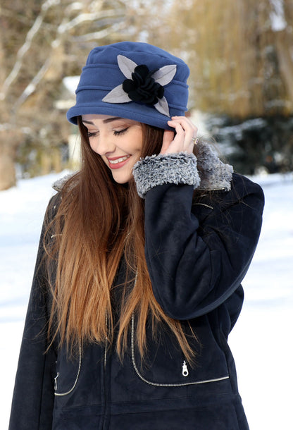 Olivia Luxury Fleece Cloche Hat For Women Double Layer Fleece