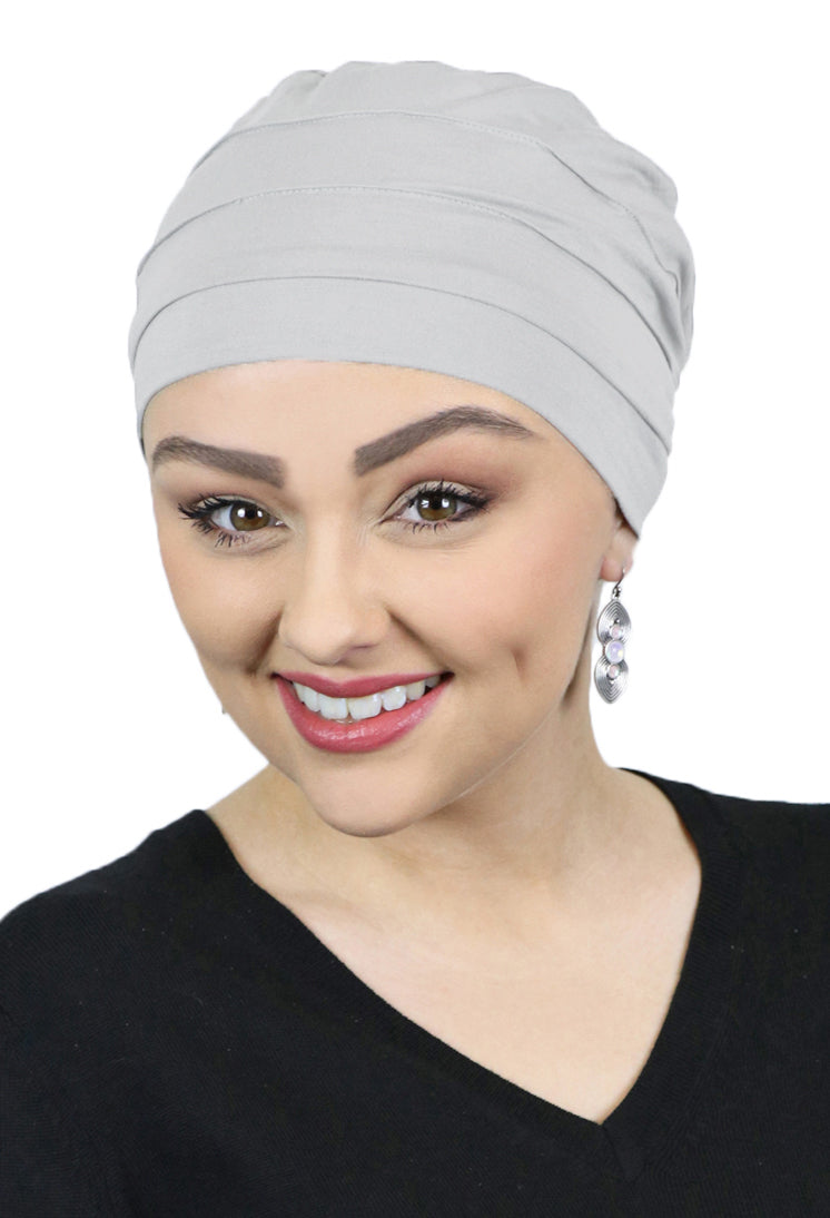 PETITE Bamboo 3 Seam Turban Hat Chemo Headwear for Small Heads 50+ UPF