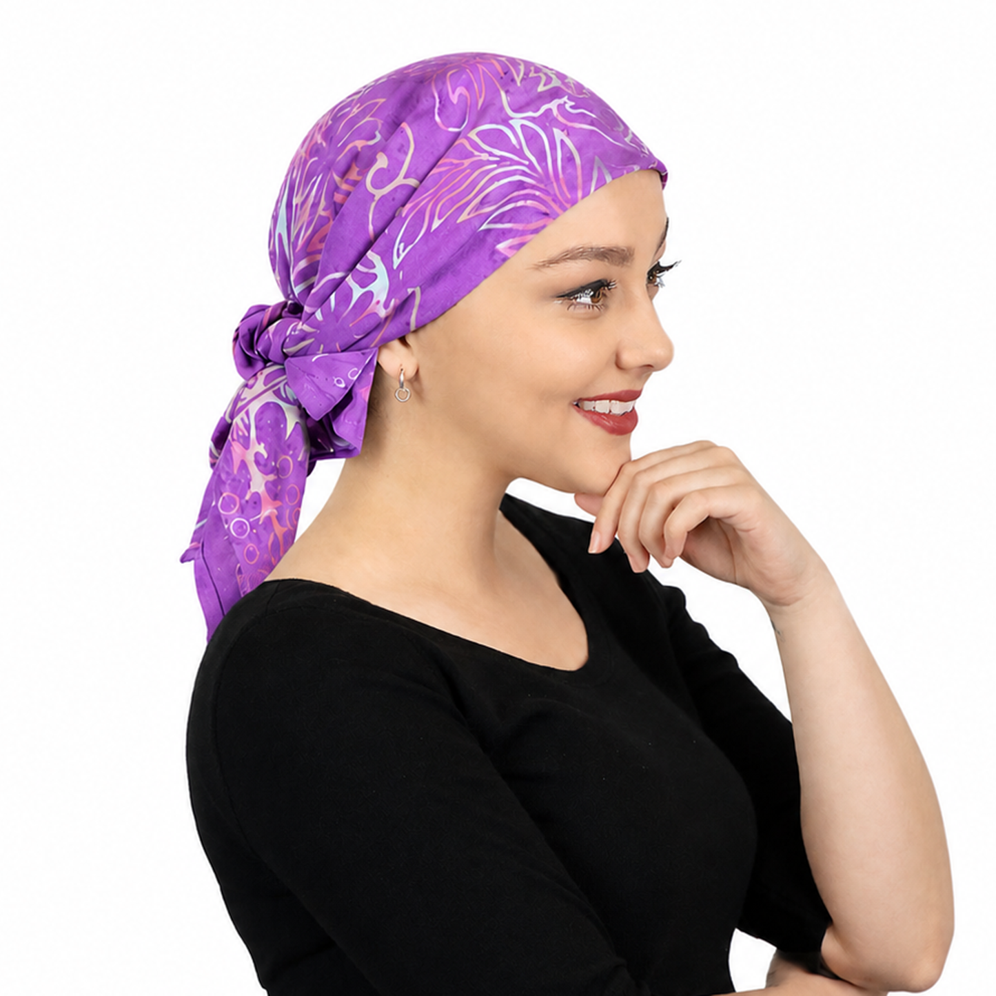 Bali Batik Headscarf Chemo Headwear 50+ UPF Sun Protection 28" x 28"