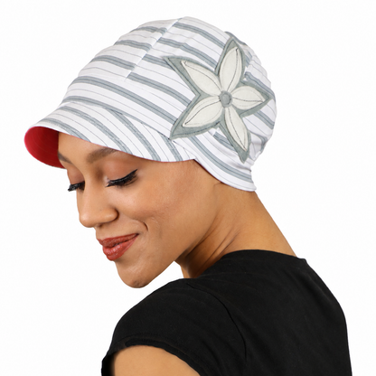 Whimsy Soft Cotton Baseball Cap for Women Chemo Headwear 50+ UPF