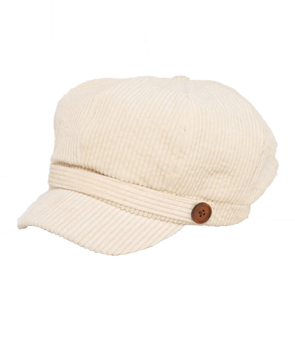 Brianna Corduroy Newsboy Cabbie Hat for Women