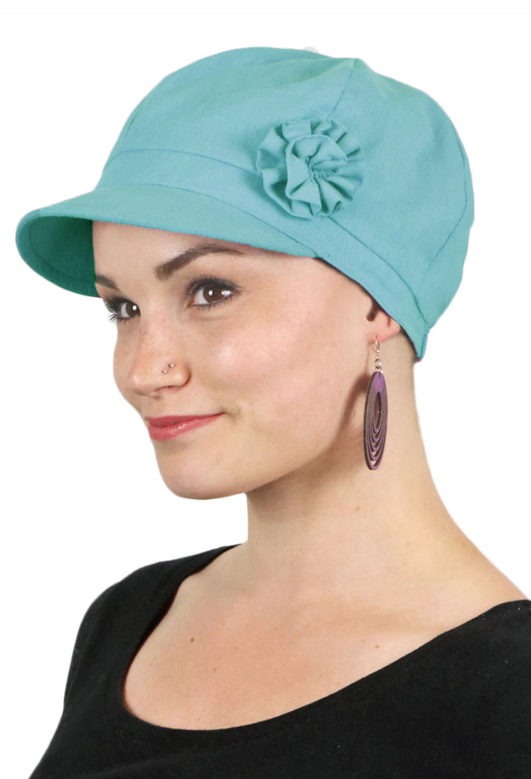 Brighton Newsboy Cap for Chemo Patients Women 100% Cotton 50+ UPF