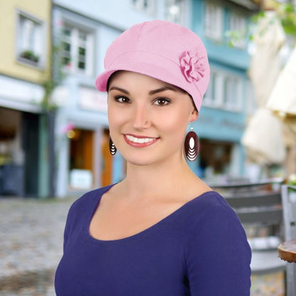 Brighton Newsboy Cap for Chemo Patients Women 100% Cotton 50+ UPF