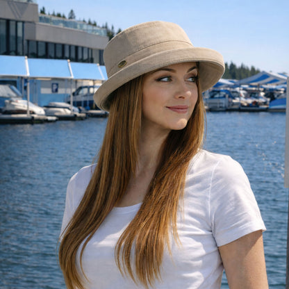 Catalina Small Brimmed Sun Hat for Women Adjustable for Small to Medium Heads 50+ UPF