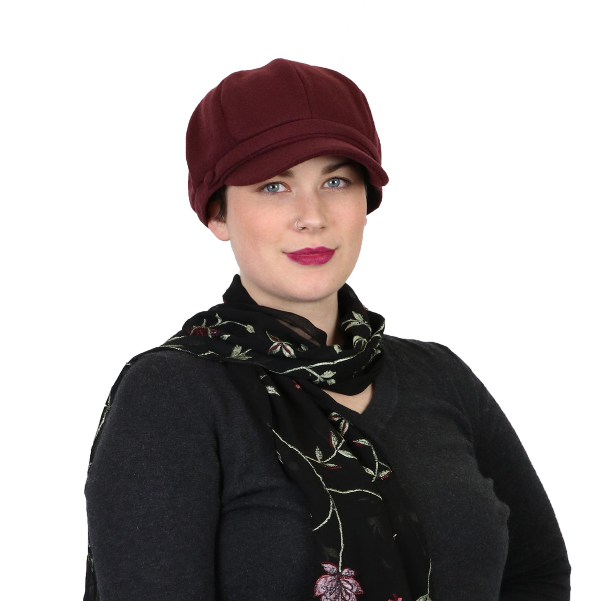 Chemo Headwear Newsboy Cap For Women - Viscose/Spandex 