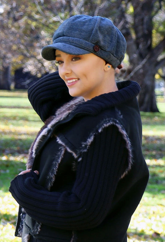 Dublin Chenille Newsboy Cabbie Cap for Women