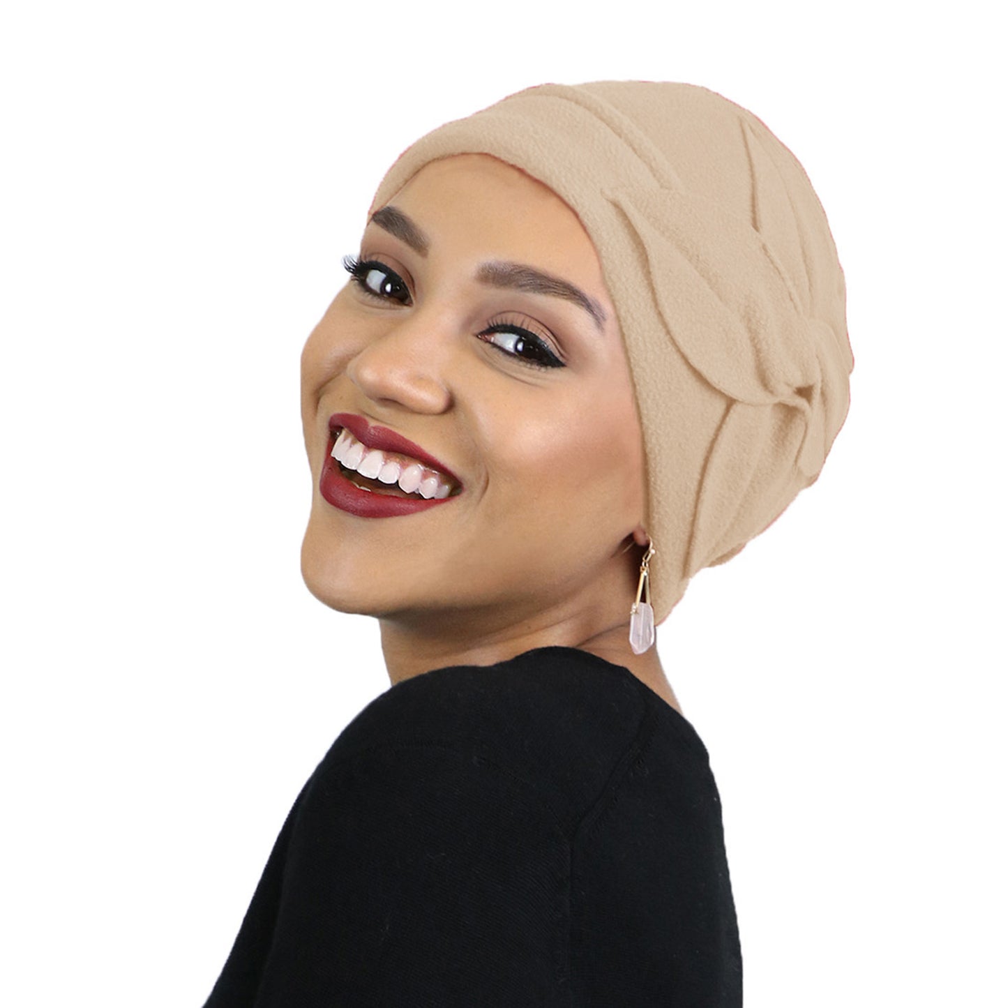 Luxury Fleece Butterfly Beanie Hat for Women