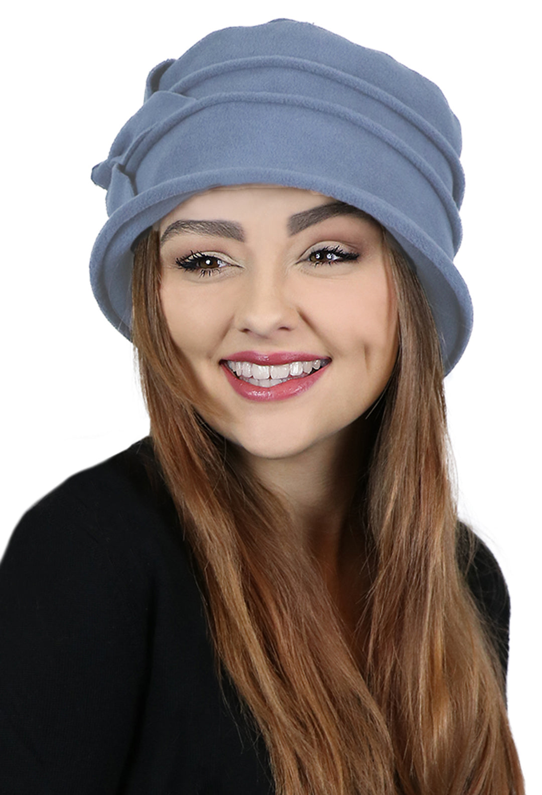 Fleece Flower Cloche Hat For Women Chemo Headwear