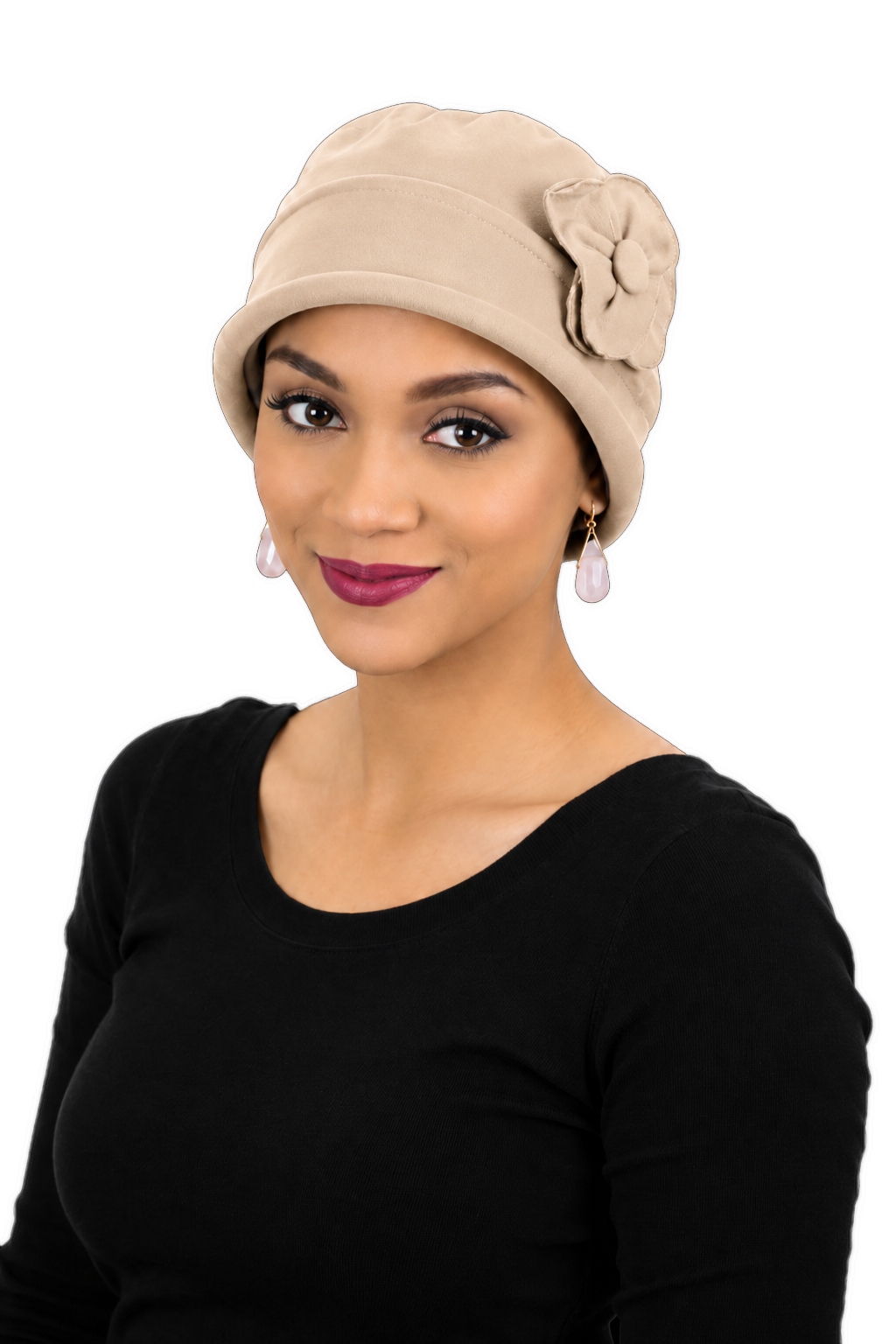 Gatsby Combed Cotton Cloche Hat for Women Chemo Headwear 50+ UPF