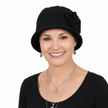 Gatsby Combed Cotton Cloche Hat for Women Chemo Headwear 50+ UPF