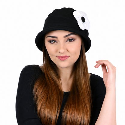 Gatsby Combed Cotton Cloche Hat for Women Chemo Headwear 50+ UPF