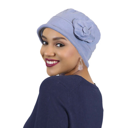 Gatsby Combed Cotton Cloche Hat for Women Chemo Headwear 50+ UPF