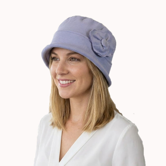 Gatsby Combed Cotton Cloche Hat for Women Chemo Headwear 50+ UPF