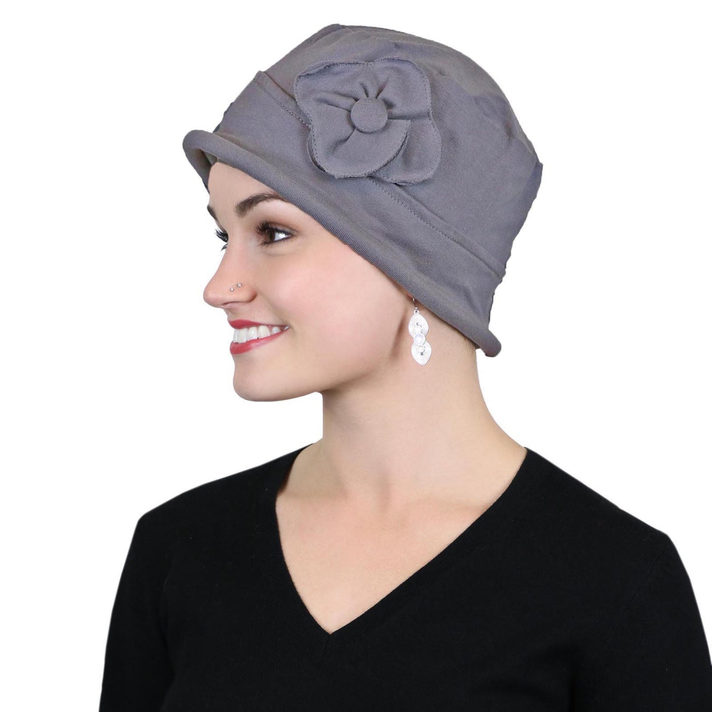 Gatsby Combed Cotton Cloche Hat for Women Chemo Headwear 50+ UPF