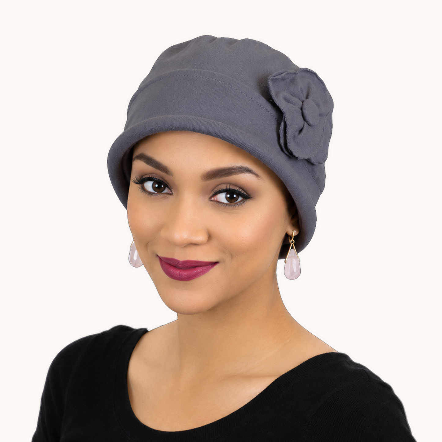 Gatsby Combed Cotton Cloche Hat for Women Chemo Headwear 50+ UPF