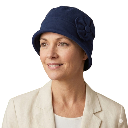 Gatsby Combed Cotton Cloche Hat for Women Chemo Headwear 50+ UPF