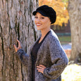 Black Velvet Newsboy Cabbie Hat for Women Chemo Headwear