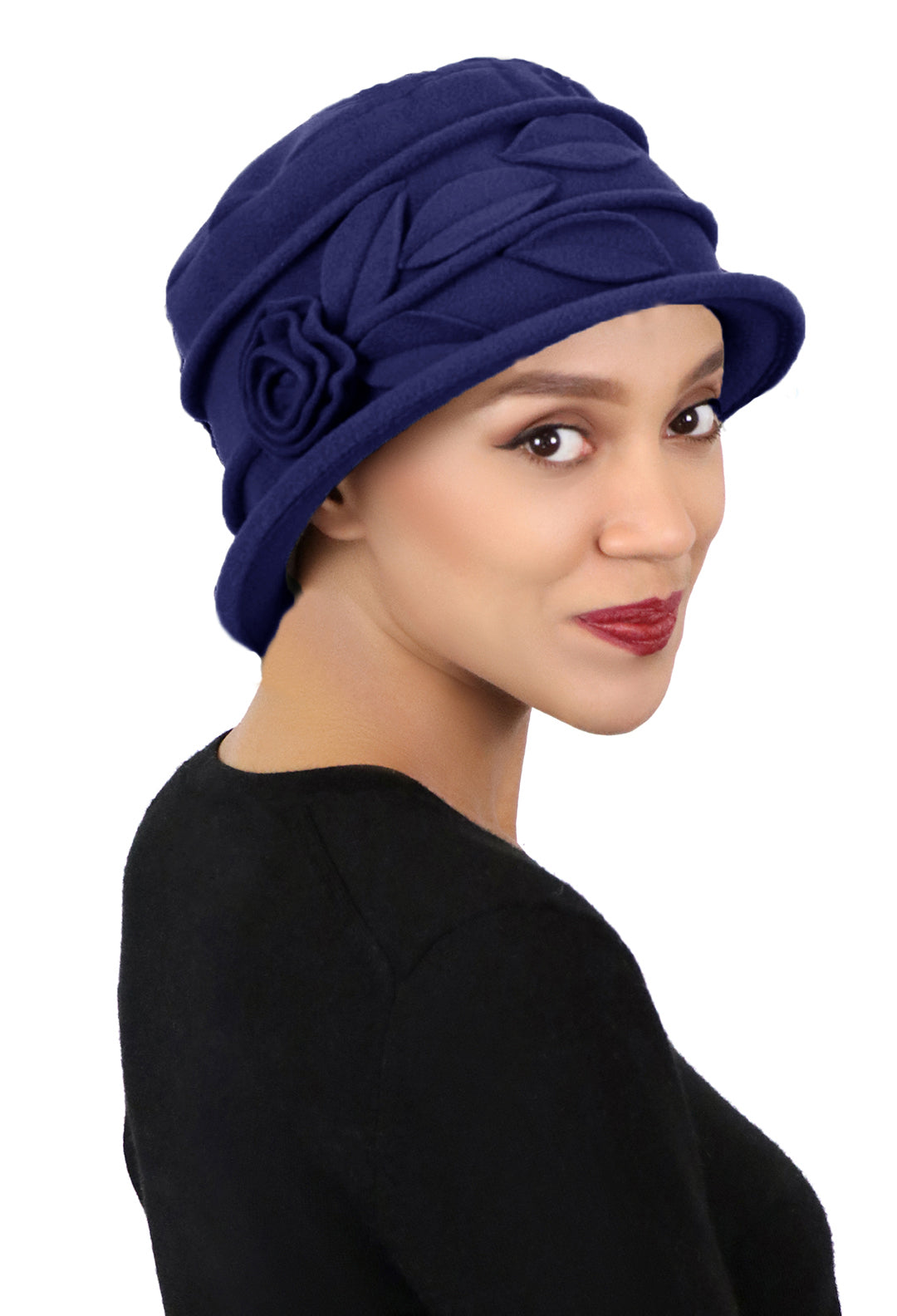 Lady Rose Fleece Cloche Hat For Women