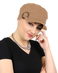 NEW DESIGN! Linen Military Cadet Hat For Women 50+ UPF Sun Protection