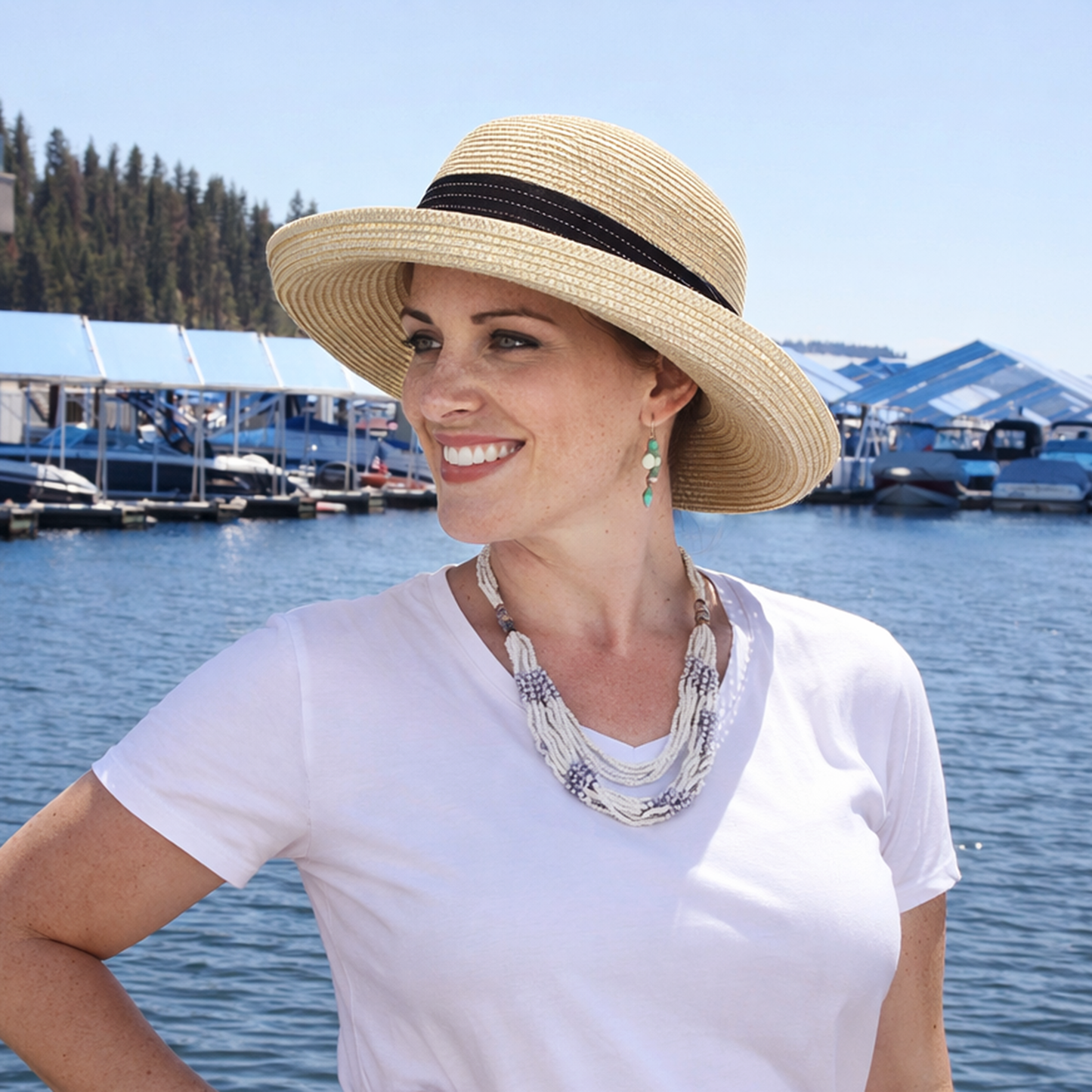 Monterey Kettle Brim Sun Hat for Women 50+ UPF Adjustable for Petite Heads