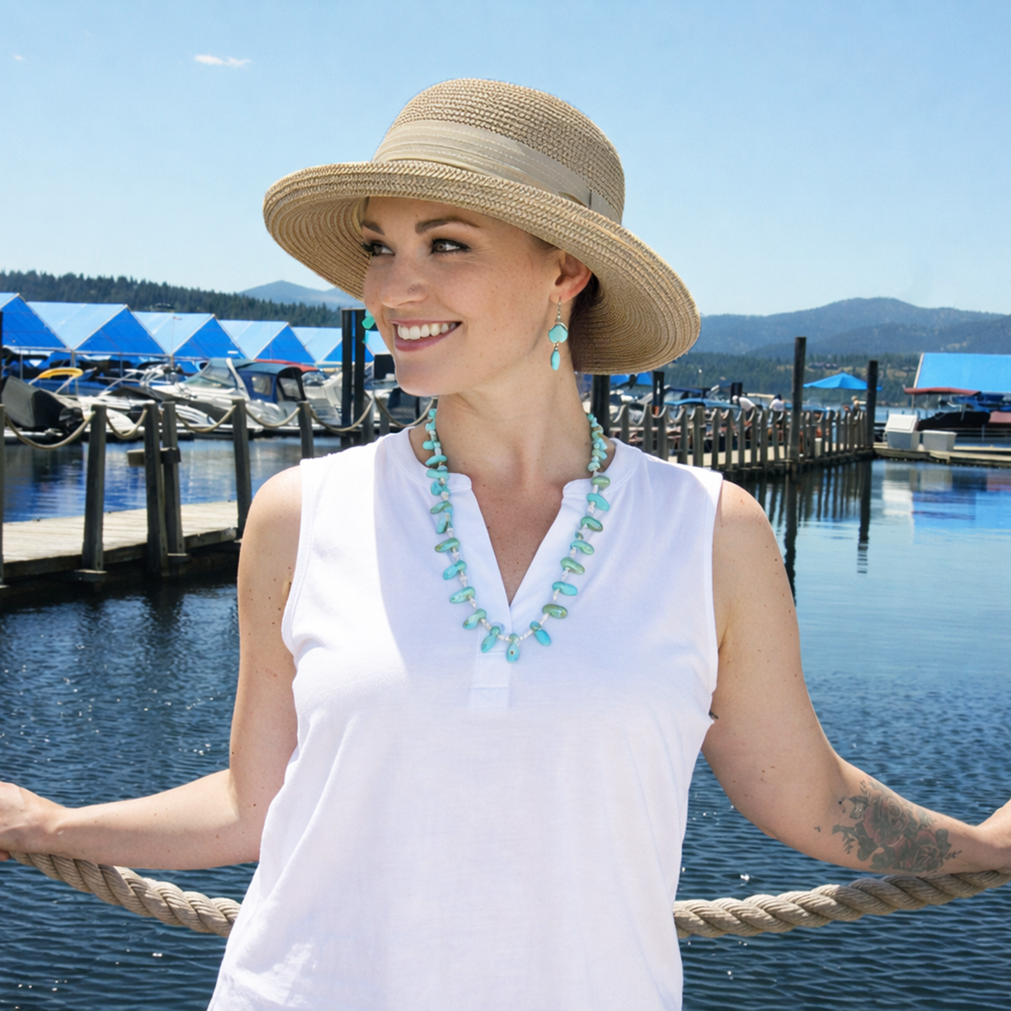 Monterey Kettle Brim Sun Hat for Women 50+ UPF Adjustable for Petite Heads