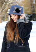 Olivia Luxury Fleece Cloche Hat For Women Double Layer Fleece
