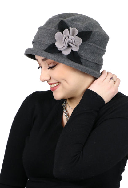 Olivia Luxury Fleece Cloche Hat For Women Double Layer Fleece