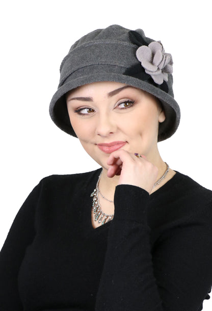 Olivia Luxury Fleece Cloche Hat For Women Double Layer Fleece