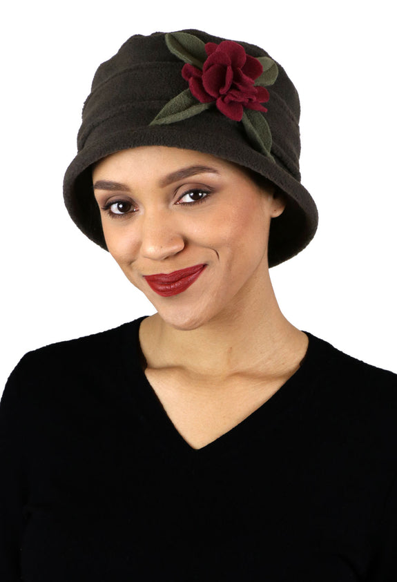 Olivia Luxury Fleece Cloche Hat For Women Double Layer Fleece