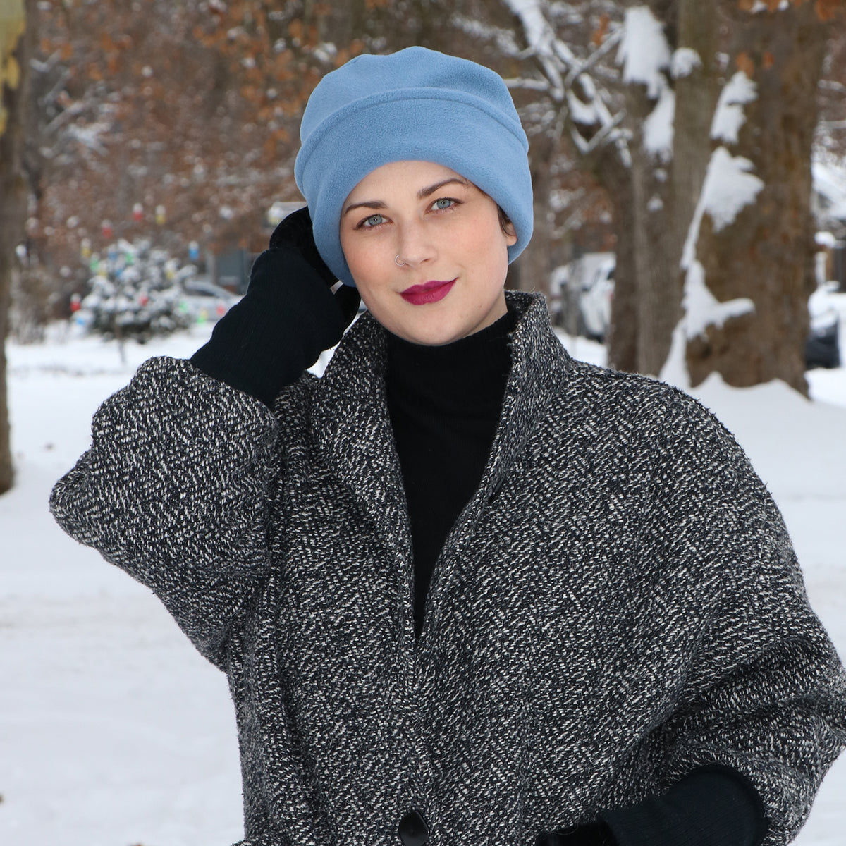 Fleece Hats Women | Chemo Hats Winter| Pillbox Hat| Hats for 