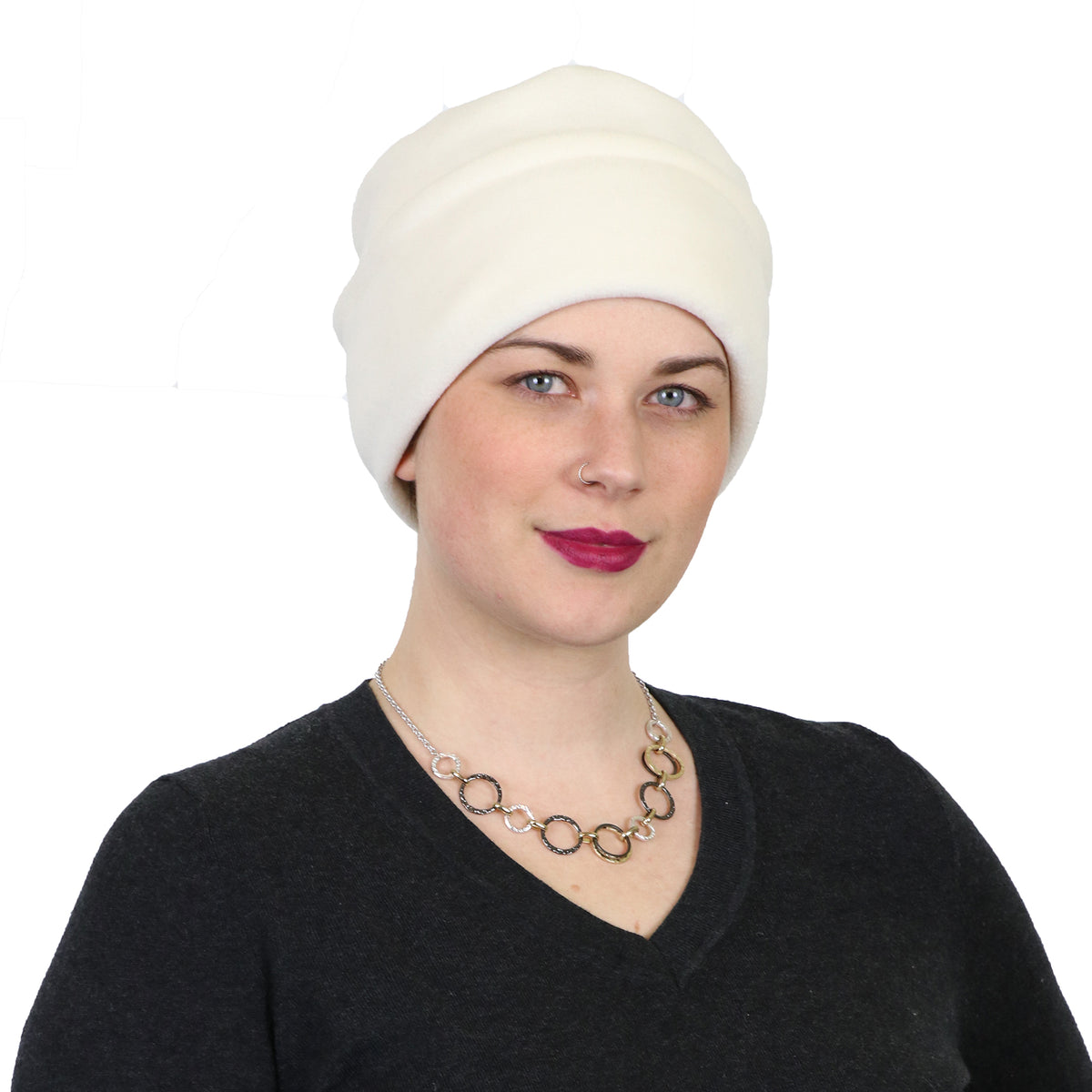 Bioflex Hat Fleece Hats Women | Chemo Hats Winter| Pillbox Hat| Hats for Bald Heads ...
