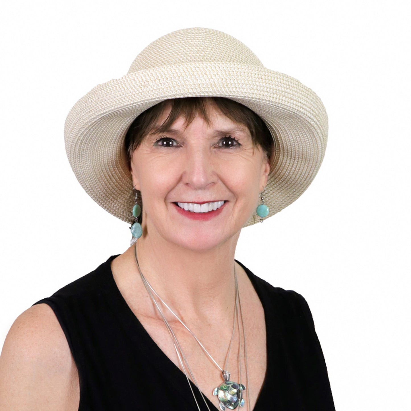 Petite Sausalito Sun Hat for Women with Small Heads 50+ UPF 2.5 Inch Brim