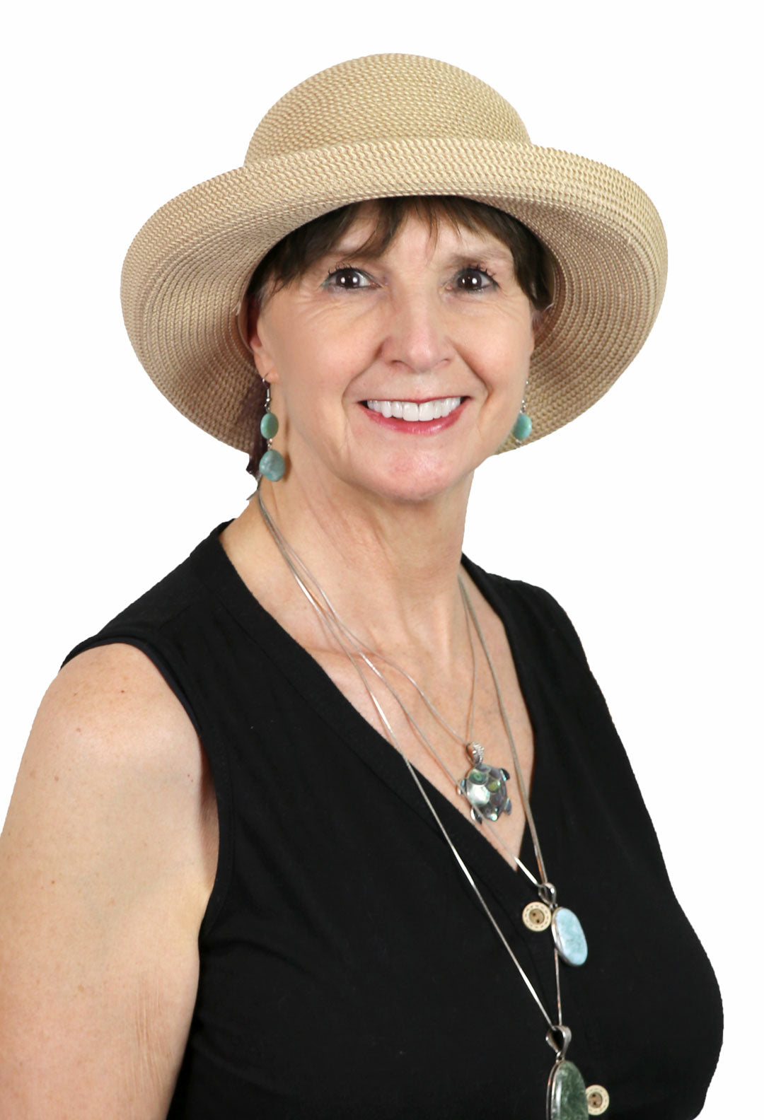 Petite Sausalito Sun Hat for Women with Small Heads 50+ UPF 2.5 Inch Brim