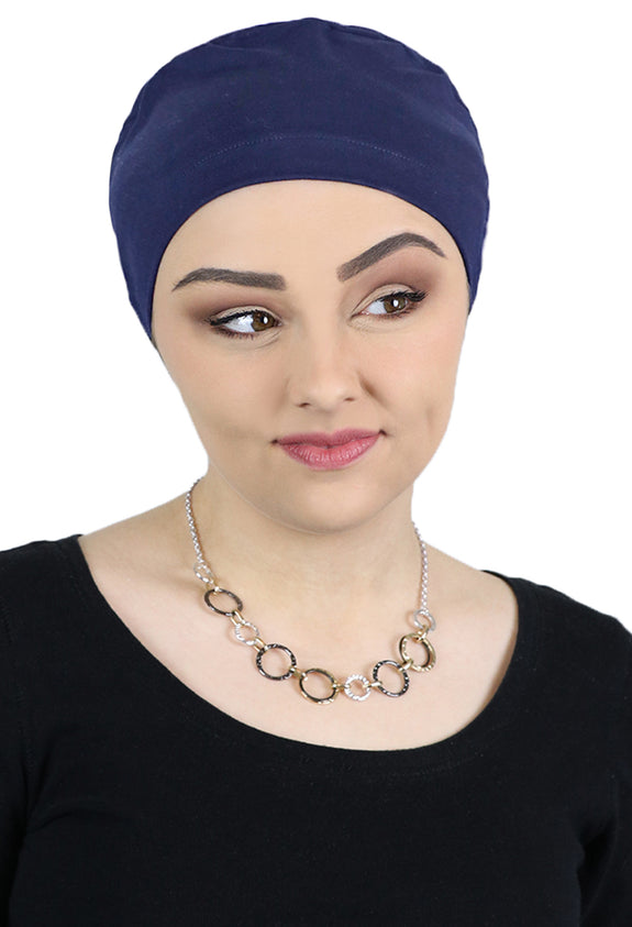 Serena Cotton Sleep Cap Casual Beanie for Women with Small Heads 50+ UPF Sun Protection