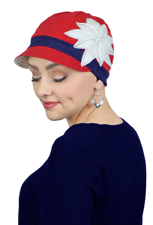 Whimsy Soft Cotton Baseball Cap for Women Chemo Headwear 50+ UPF