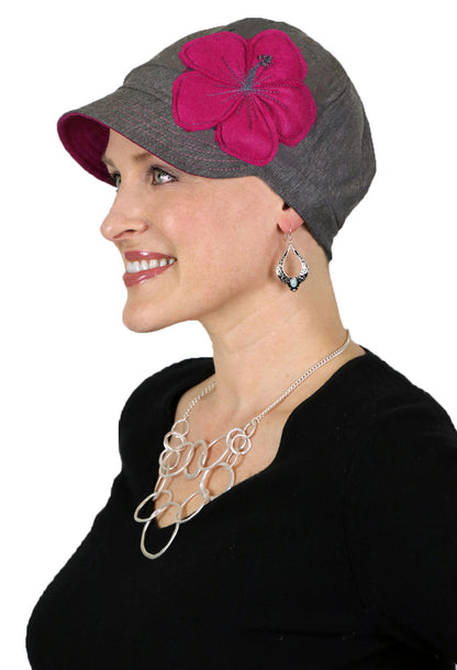Whimsy Soft Cotton Baseball Cap for Women Chemo Headwear 50+ UPF