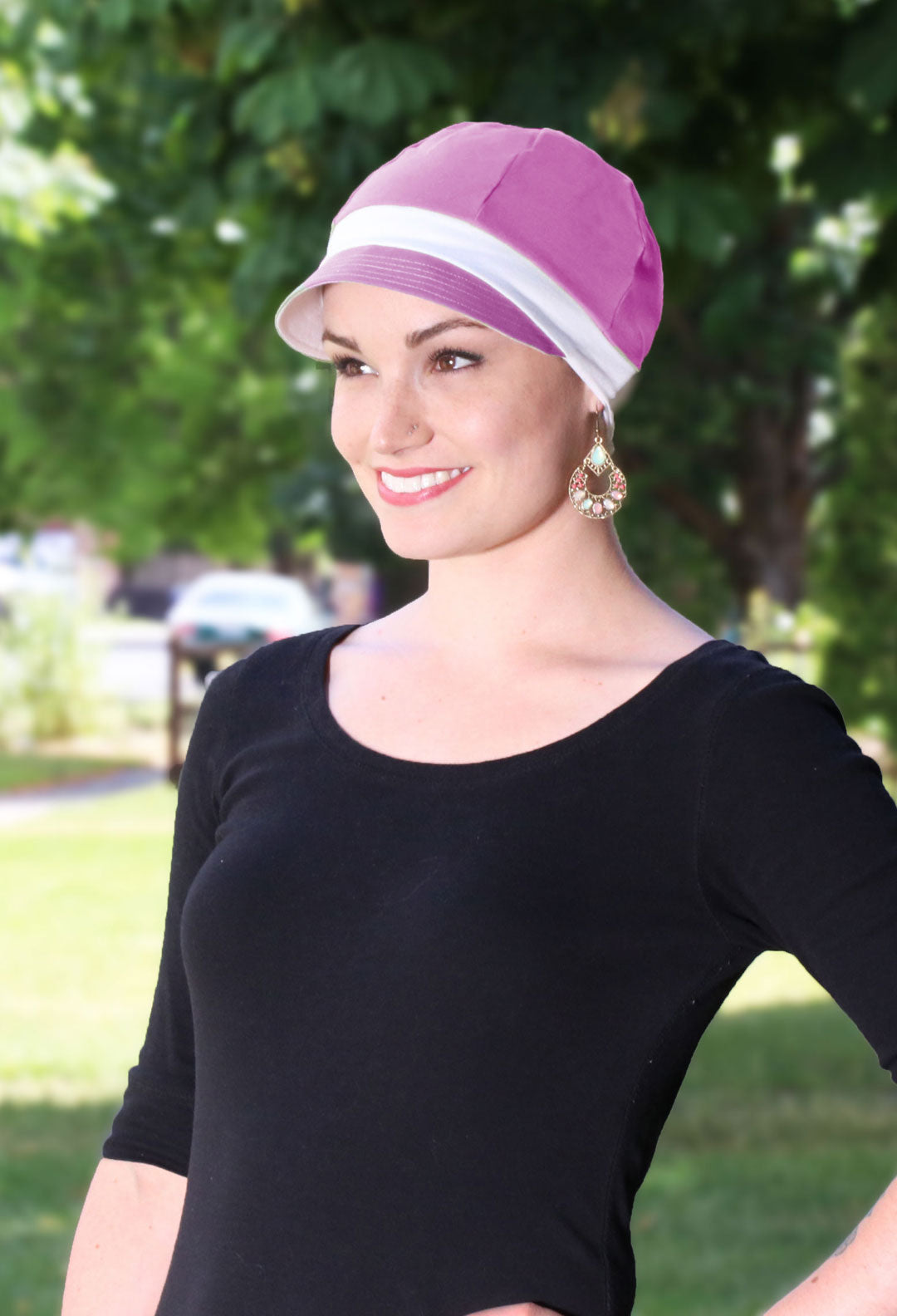 Whimsy Sport Soft Cotton Hat Chemo Headwear All Colors 50+UPF Sun Protection